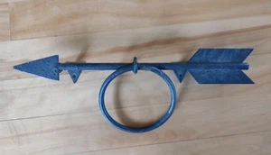 Handcrafted Rustic Western Iron Arrow Hand Towel Rack Holder - Picture 1 of 12