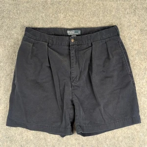Polo Ralph Lauren pantaloncino uomo 34 blu navy Andrew corto classico polo chino plissettato - Foto 1 di 12