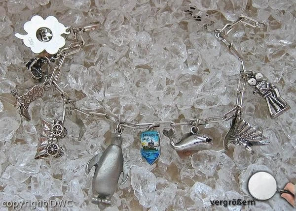 Silberarmbänder Bettelarmband Armband Anhänger Silberband fein! - Bild 1 von 4