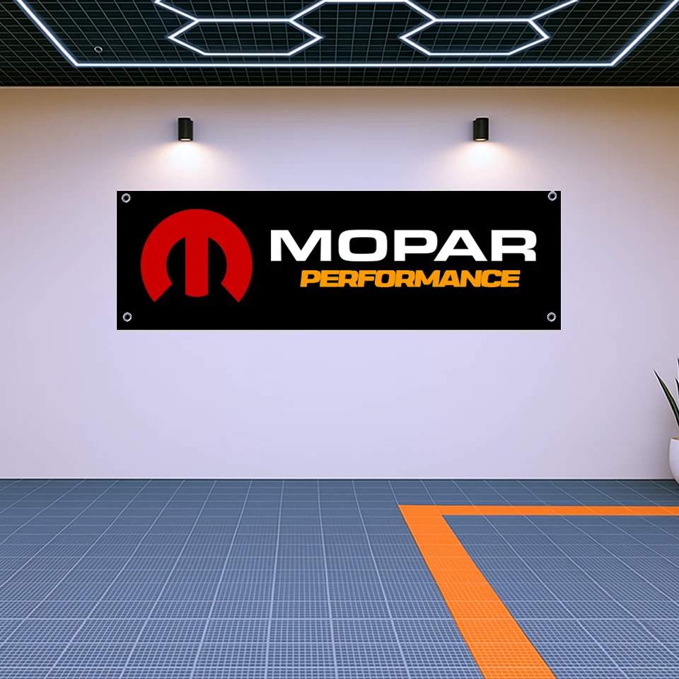 Decoration Mopar Performance Flag Banner 71x24 Garage Decors Art For Fans - Image 1 of 1