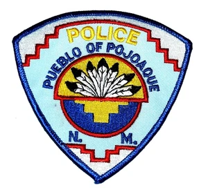 PUEBLO OF POJOAQUE – POLICE – NEW MEXICO NM TRIBAL Police Patch INDIAN FEATHERS - Picture 1 of 1