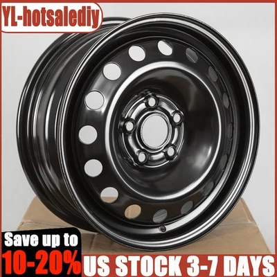 Rueda nueva para Chevrolet Cruze 2016-2019 repuesto llanta de acero negra de 15 pulgadas EE. UU. Foto 1 de 4