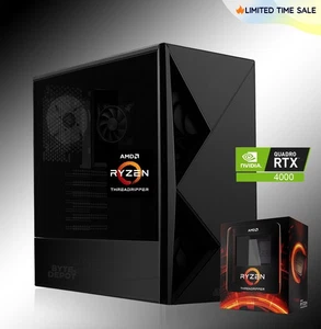 Workstation AMD Ryzen Threadripper 3960X 24-Core 48-Thread NVIDIA Quadro Windows - Picture 1 of 5