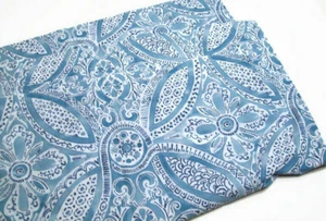 Funda de almohada estándar de algodón cachemira azulejo floral azul sin etiquetas falsa - Imagen 1 de 3