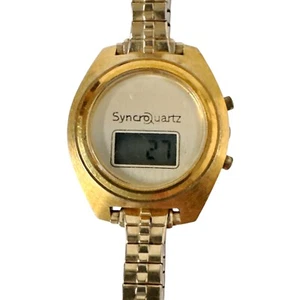 Vintage Damen Microma Syncro Quarzuhr mit neuen Batterien - muss eventuell funktionieren - Bild 1 von 11
