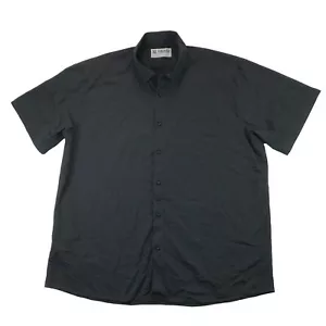 DIXXON Performance Bamboo Mens 3X Black Short Sleeve Button Up Shirt - Picture 1 of 5