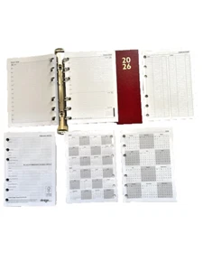 A6 Diary Inserts 2026 suitable for Mulberry Agenda 100x140mm Day a page 188 D - Picture 1 of 2