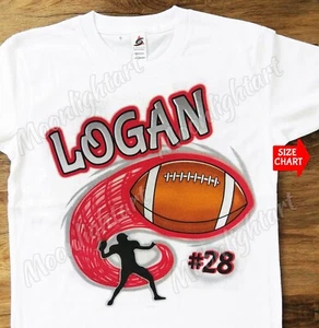 Personalisiertes T-Shirt Name & Nummer/Alter Fußball Ball Schule Team - Bild 1 von 2