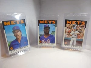 1986/7 TOPPS DAVE JOHNSON METS MANAGER CHECKLIST # 501 LOT WILSON, KNIGHT E1 - Picture 1 of 2