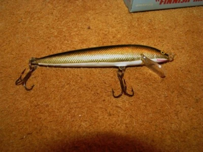 Vintage Finnish Minnow Floating, Diving Fishing Lure in Box # 9,  3 1/2" - Japan - Image 1 of 4