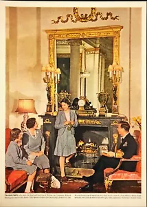 1942 Queen Elizabeth and Georges of Hanover Knitting WWII Magazine Print - Picture 1 of 6