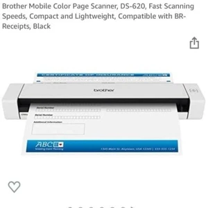 Brother Mobile Color Page Scanner, DS-620, Fast Scanning Speeds, Compact - Picture 1 of 6