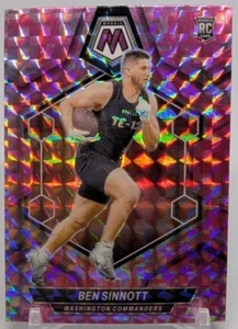 🏈2024 Mosaic Football Ben Sinnot Pink Camo Prizm Rookie #351 Commanders🏈 - Picture 1 of 3