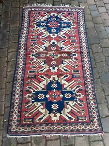 ALTER KASAK TEPPICH ORIENTTEPPICH WOLLE HANDGEKNÜPFT 223x112cm - Bild 1 von 15