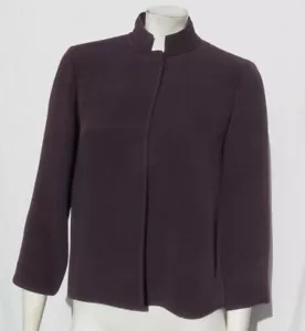 Eileen Fisher US Gr. XS lila waschbar strukturiert Rayon Seide magnetische Jacke Top - Bild 1 von 7
