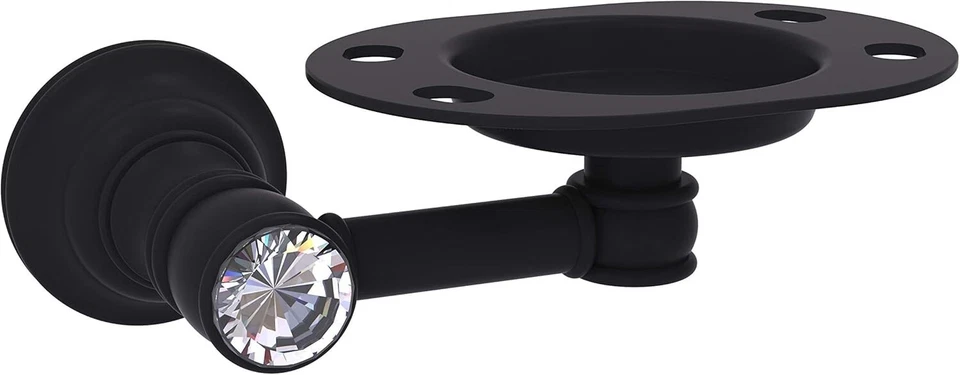 Allied Brass Carolina Crystal Collection Tumbler Toothbrush Holder, Matte Black - Image 1 of 1