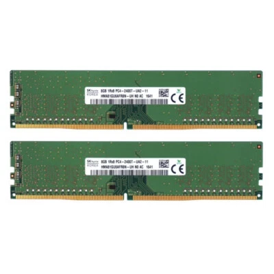 New Hynix 16GB (2X8GB) DDR4 2400MHz PC4-19200 UDIMM Memory Ram HMA81GU6AFR8N-UH - Image 1 of 4