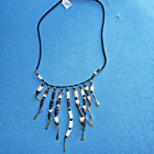 African- Porcupine Quill, Glass And Brass Beaded  Necklace- Kenya- New