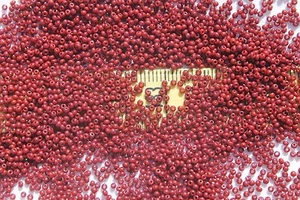 14/0 Czech Glass Seed Beads Opaque Medium Brown Jewelry Crafts/ 14 grams - Picture 1 of 1