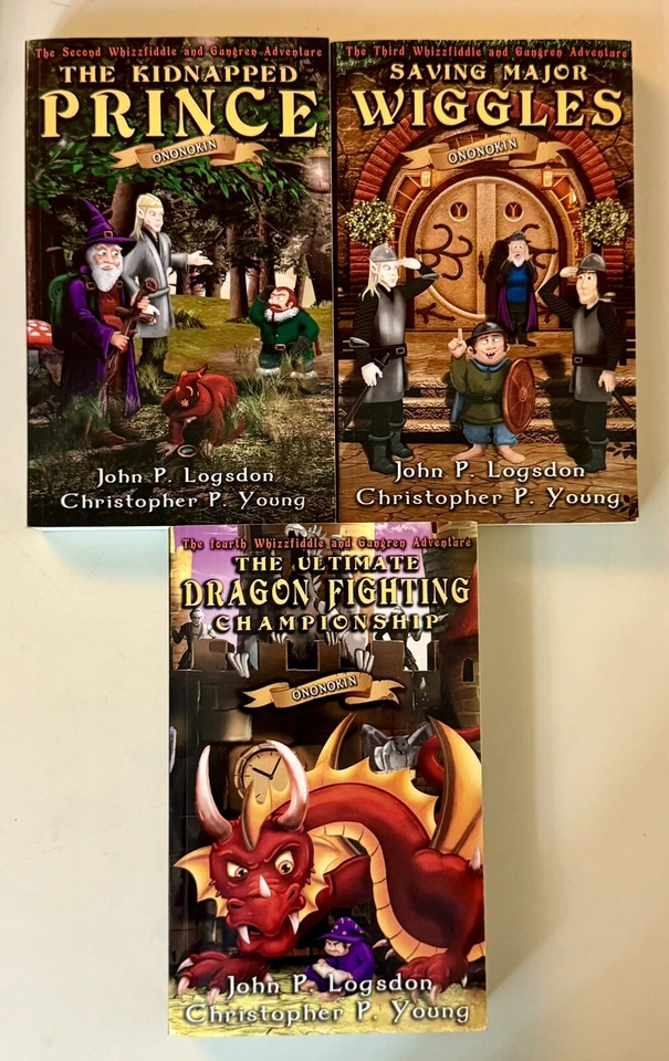 John P. Logsdon Ononokin Book Lot Of 3 - Kidnapped Prince Saving Major Wiggles - Image 1 of 1
