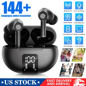 144 Languages Translator Earbuds Real Time Online OffLine Translation Earphones - Picture 1 of 27