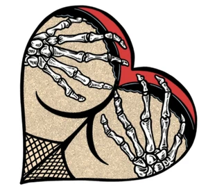 LETHAL THREAT "HANDFUL OF ASS" MINI STICKER - DECAL - Bild 1 von 2