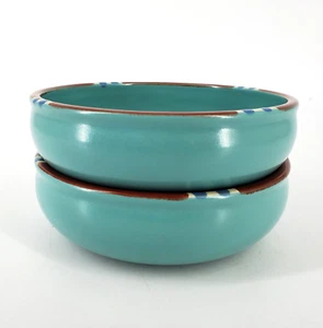 2 cuencos de sopa Dansk Mesa turquesa 5 7/8" cupé gres Japón suroeste vintage - Imagen 1 de 6