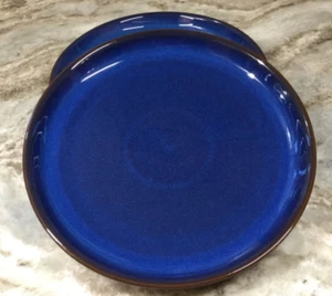 Denby Coupe Dinner Plates. Imperial Blue. Set Of 2 Made In England. New. - Picture 1 of 10