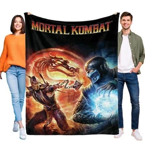 Mortal Kombat Flannel Blanket Bed Sofa Couch Throw Birthday Gift - Picture 1 of 16