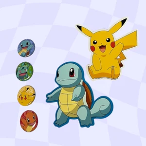 Pokemon Funko Gamestop Exclusive Set of 4 Pins and 2 Vinyl Stickers - Picture 1 of 4