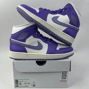 Nike Air Jordan 1 Mid Retro WMNS “Action Grape” BQ6472-504 Women's 8 New - Picture 1 of 6