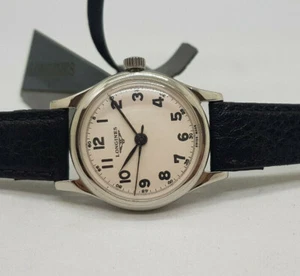 VINTAGE LONGINES WEISSES ZIFFERBLATT HANDAUFZUG MID SIZE UHR - Bild 1 von 7
