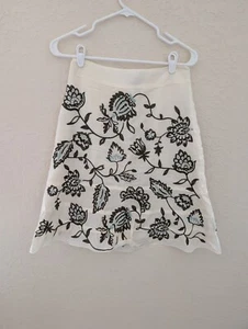Falda midi bordada cintura alta Ann Taylor talla 0 - Imagen 1 de 7