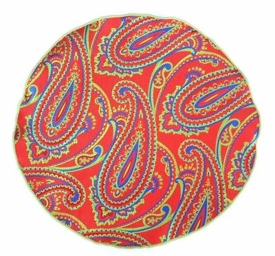 Lord R Colton Masterworks Pocket Round Lerici Red Paisley Silk - $75 Retail New - Image 1 of 2