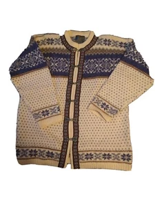 Vintage Squaw Valley SMALL Wool Fair Isle Irish Nordic Cardigan Sweater  - Bild 1 von 9