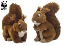 WWF Plüschtier Eichhörnchen 23cm lebensecht Kuscheltier Stofftier 2 Varianten