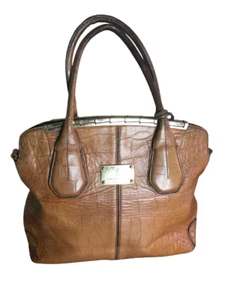 Authentique Roberta Di Camerino Vintage Sac à Main Crocodile Marron Cuir Exotiqu - Bild 1 von 11