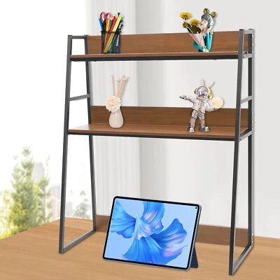 3-Tier Desktop Bookshelf, Desk Organizer, Office Shelves Dormitory Storage Rack - Image 1 of 4