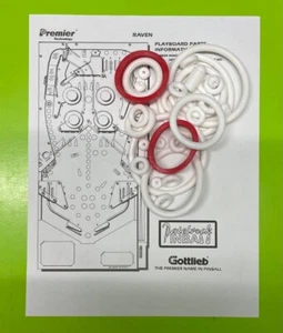 Gottlieb / Premier Raven Flipper SILIKON / GUMMI Ring Set - Bild 1 von 2