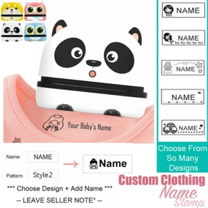Childrens Cute Custom Waterproof Clothing Name Seal Stamp For Student Uniform - Picture 1 of 16