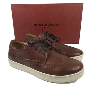 Donald Pliner Men Casual Oxford Sneakers Murphy Size US 8.5M Cedar Antique Calf - Picture 1 of 12