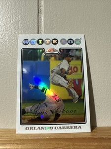 2008 Topps Chrome Refractors Chicago White Sox Baseball Card #14 Orlando Cabrera