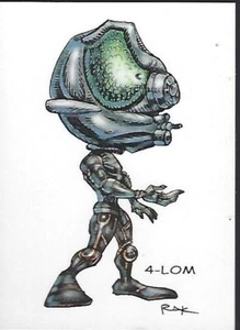RAK (Robert A Kraus) tarjeta de arte de Star Wars serie 3 4-LOM - Imagen 1 de 1