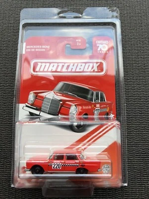 Matchbox Mercedes-Benz 220 SE Sedan 70 Year Anniversary Target Red Edition LE - Image 1 of 3