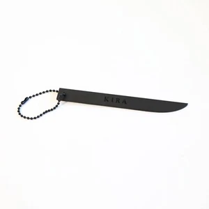 KIRA Blade Charm Black Metallic Indie Designer Gothic Streetwear Mens Jewellery - Picture 1 of 3