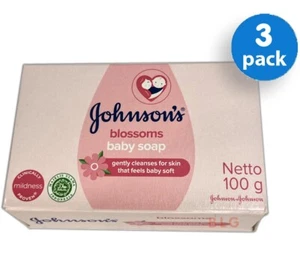 Johnson's Baby Mild Soaps Moisturizer Gentle Soft Skin Dye Free Soap 3.5oz 3Bars - Picture 1 of 2