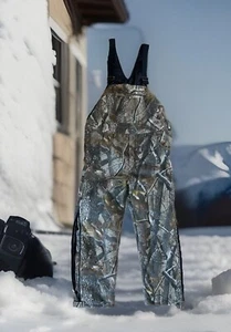 Rattlers brand Size XL RealTree Hardwoods Camo Hunting Bibs ONE BAD LEG ZIPPER - Picture 1 of 8