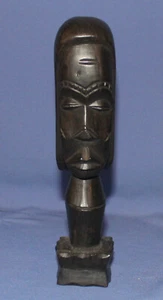 Vintage African hand carved wooden stattuete mask folk art - Picture 1 of 14