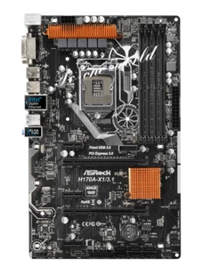 ASRock H170A-X1/3.1 LGA 1151 Intel H170 DDR4 DIMM USB3.1 DVI ATX Motherboard - Picture 1 of 5