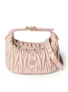 MIU MIU $2150 Powder Pink Leather Pouch New & Authentic - Picture 1 of 4